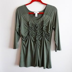 Kenar Green Knit Top Size L